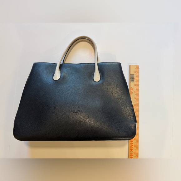 RARE Kesslord Paris France ๐ซ๐ท Leather Stylish Black and White Tote Bag Handbag - Picture 16 of 17